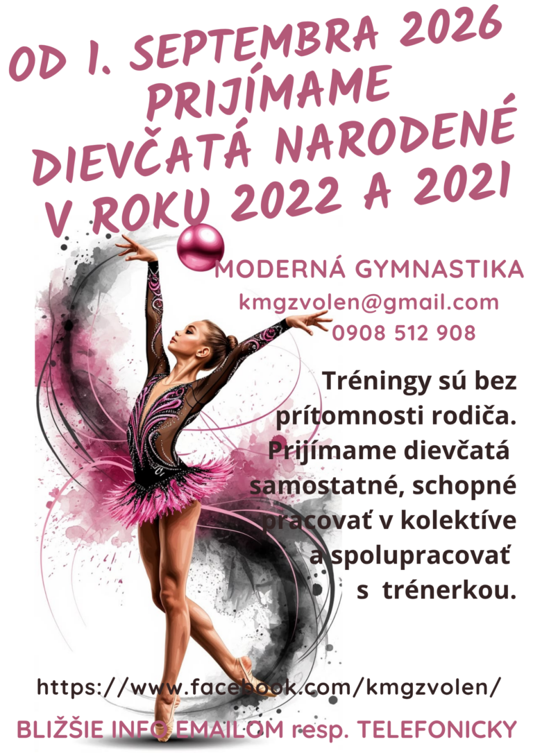 Plagát – Moderná gymnastika (rok nar. 2021 a 2022)