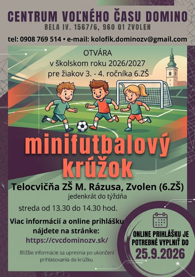 Plagát – Minifutbal – 6. ZŠ