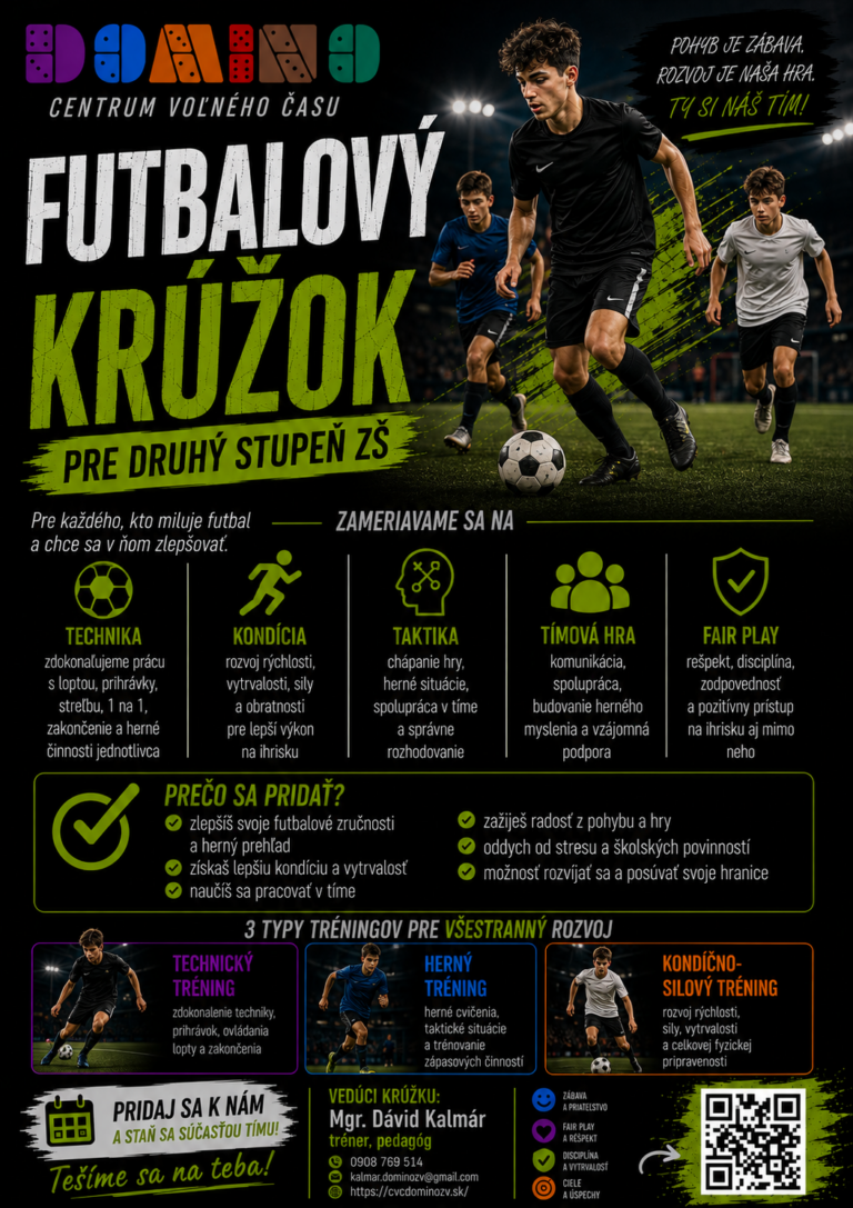 Plagát – Futbal 3 ZŠ- druhý stupeň