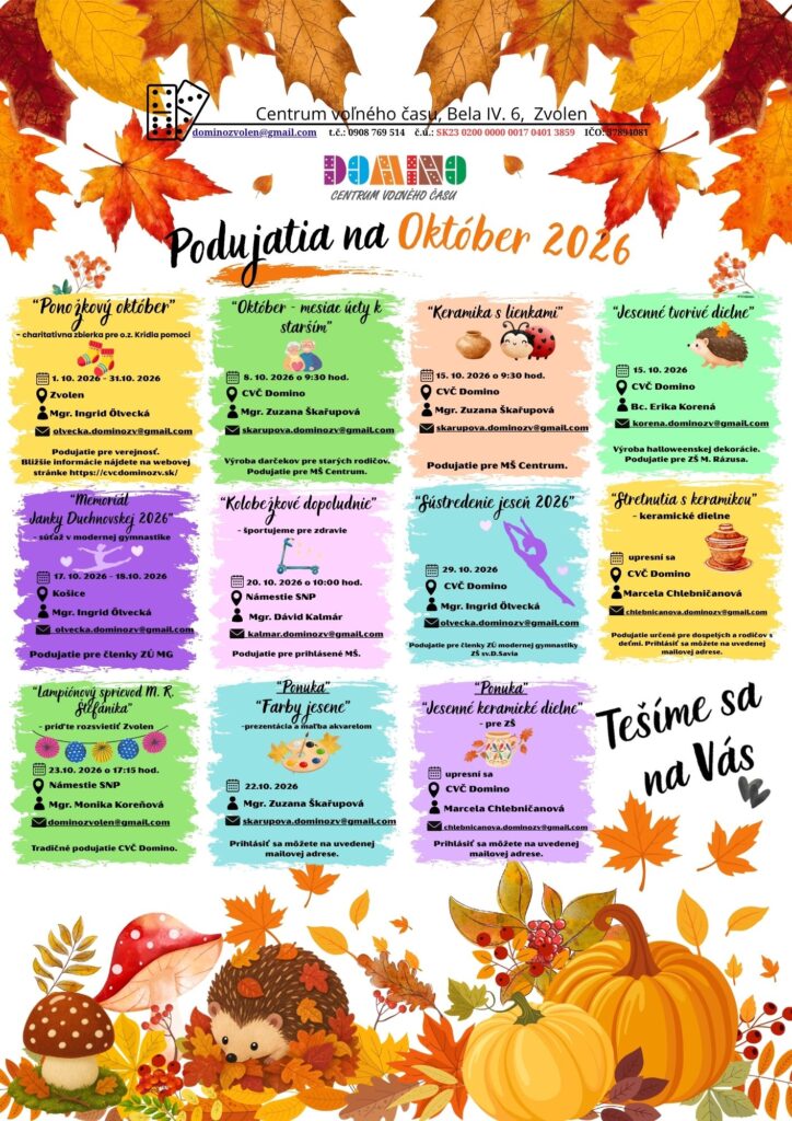 Plagát: Podujatia október